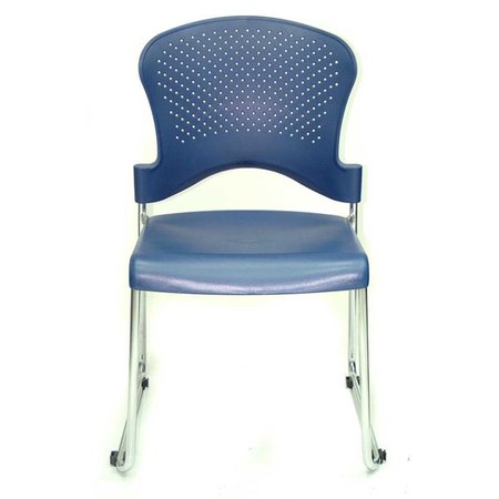 GFANCY FIXTURES Navy Plastic Guest Chair, 18 x 23 x 34 in. GF2473003